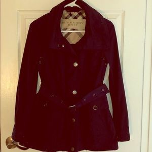 100% Authentic Navy Burberry Trench Rain Coat